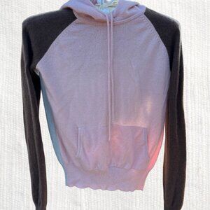 TSESay 100% Cashmere Colorblock Hoodie Sweater